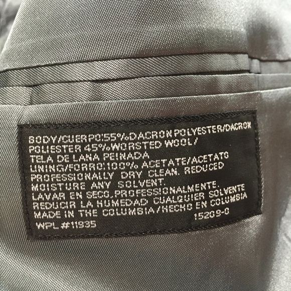 Stafford Blazer Men’s 44R Navy Blue Gold Crest Buttons Polyester Wool (Read) - Picture 11 of 14